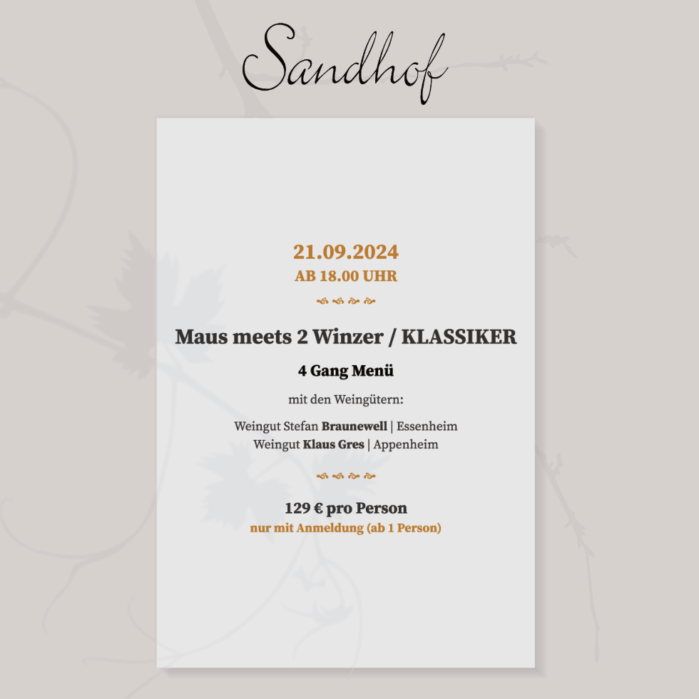 Sanhof Event: Maus meets 2 Wintzer